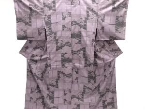 クリスマスセール大特価品　菊に衝立模様織り出し本場泥大島紬着物アンサンブル・道中着セット(9マルキ)